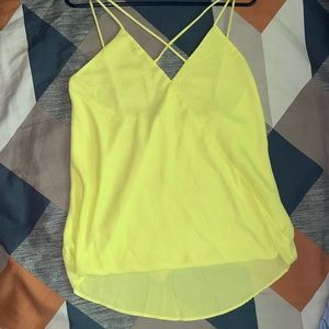 🎾Highlighter Yellow Criss Cross Top✨